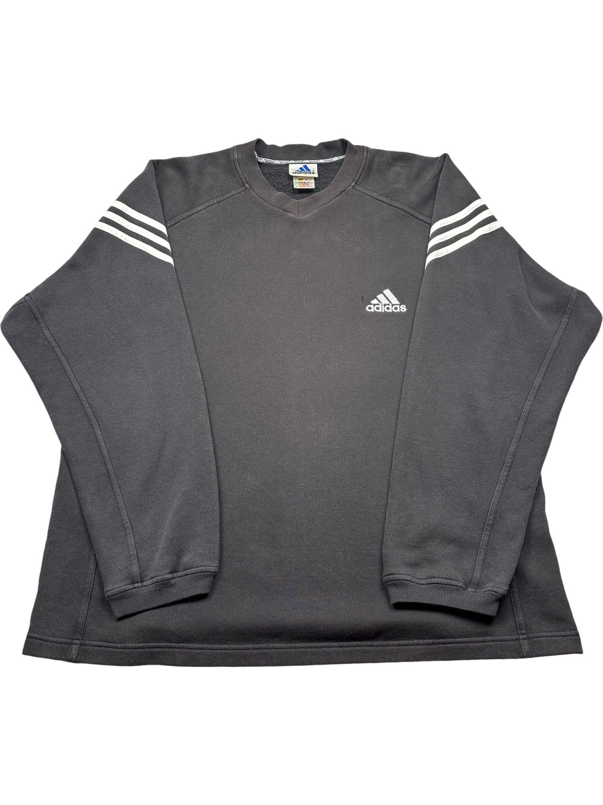 Vintage Black Adidas Sweatshirt 90s (XL)