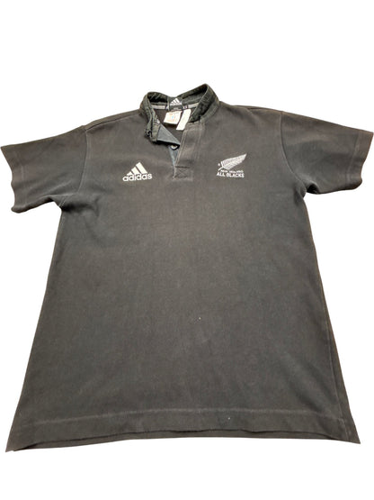 Vintage Black Women's Adidas Polo New Zealand All Blacks (M)