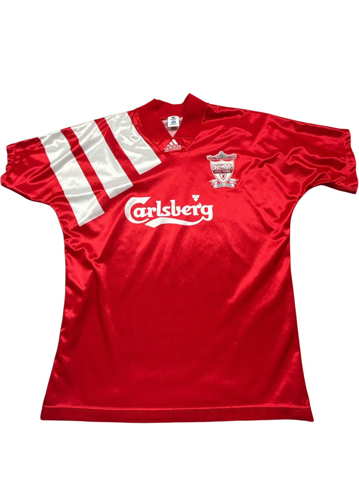 Vintage Red Adidas Liverpool Jersey 90s (M)
