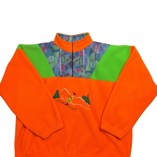 Vintage Orange Whack Vintage Fleece Ski Jumper 90s (L)