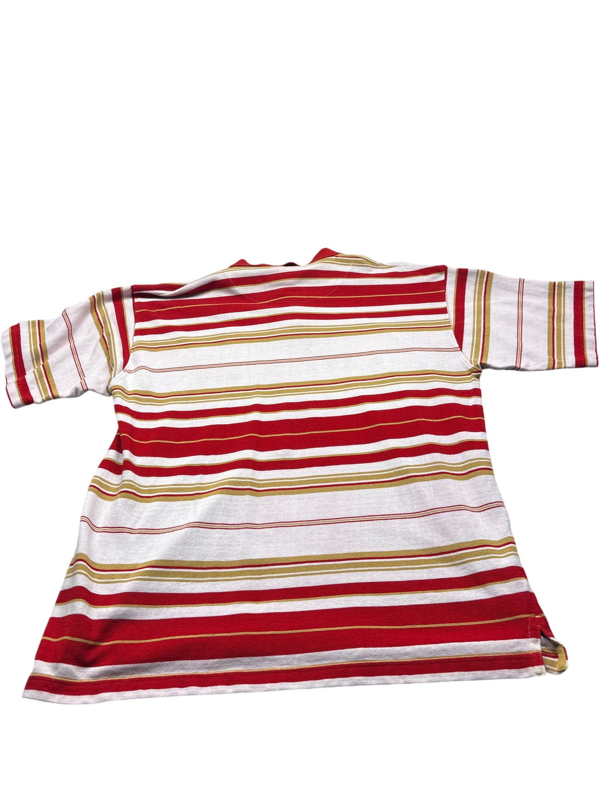 Vintage Red Striped Polo Shirt (XL)
