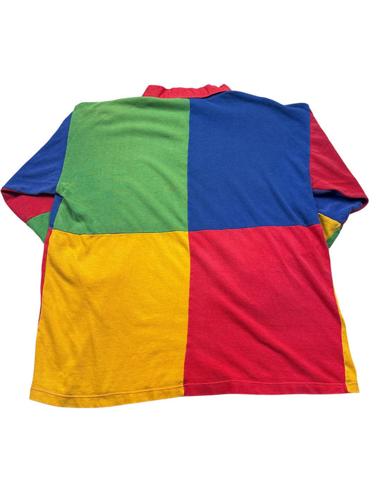 Vintage Multicolour Rugby Polo Shirt (XL)