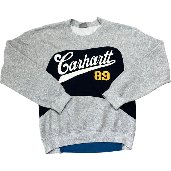 Vintage Grey Carhartt Sweatshirt 89 Logo (XS)
