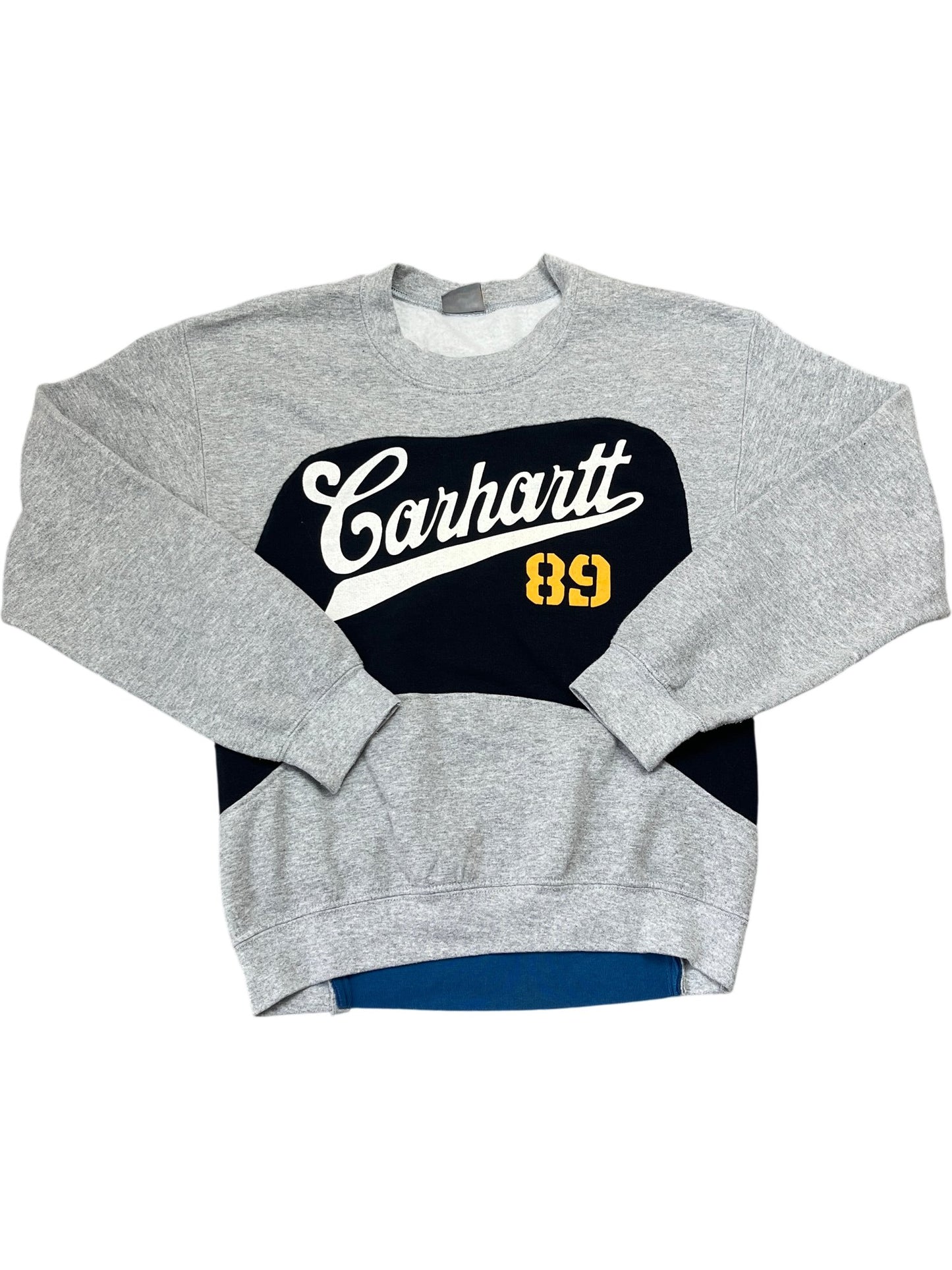 Vintage Grey Carhartt Sweatshirt 89 Logo (XS)