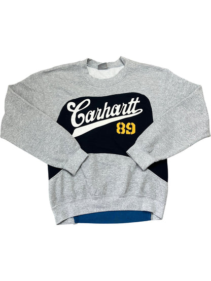 Vintage Grey Carhartt Sweatshirt 89 Logo (XS)