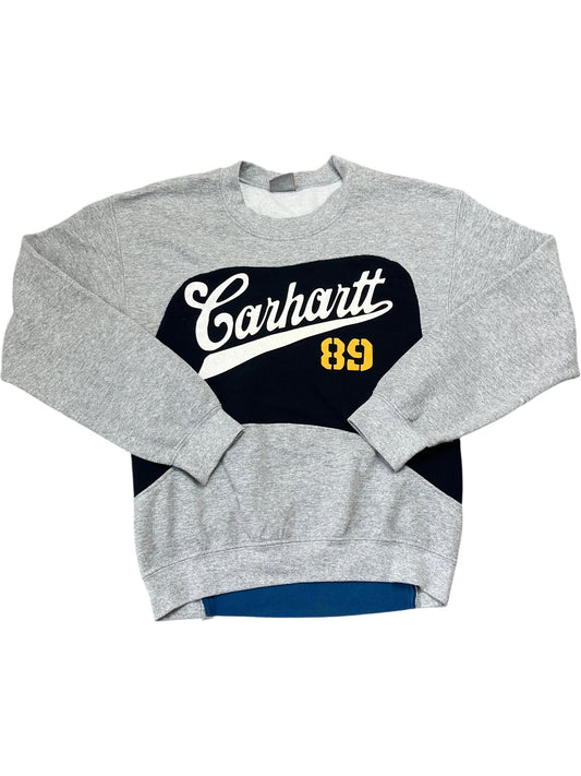 Vintage Grey Carhartt Sweatshirt 89 Logo (XS)