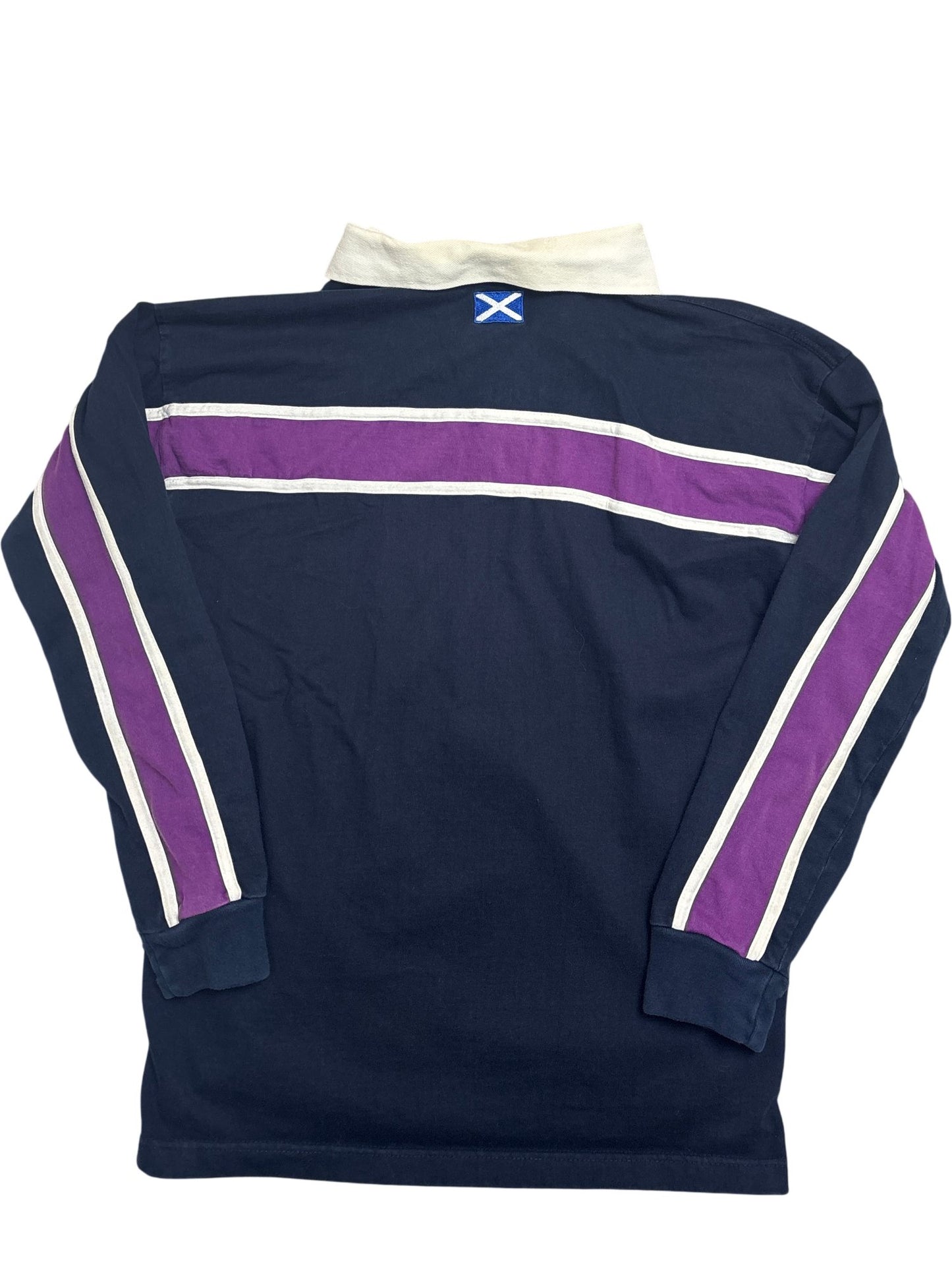 Vintage Navy Rugby Nations Rugby Shirt Scotland (S)
