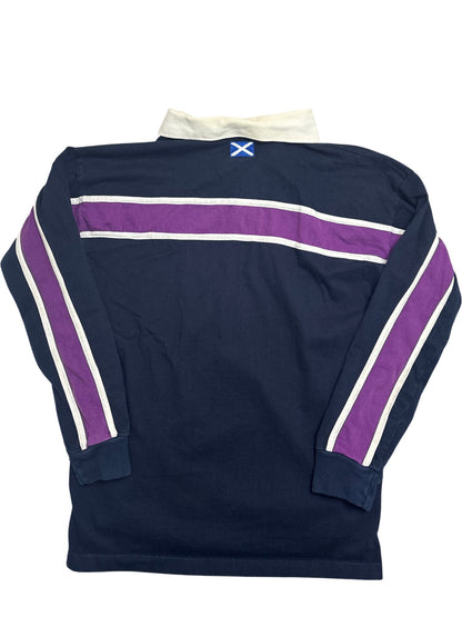 Vintage Navy Rugby Nations Rugby Shirt Scotland (S)