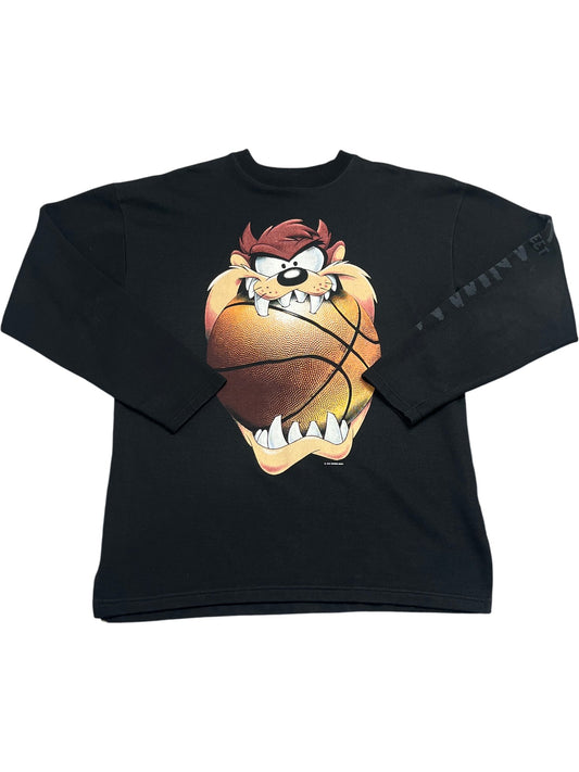 Vintage Black Whack Vintage Sweatshirt Taz Cartoon 90s (M)