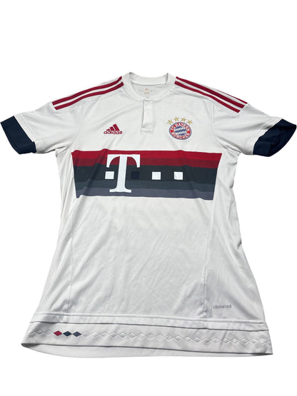 Vintage White Adidas Bayern Munich Football Jersey (M)