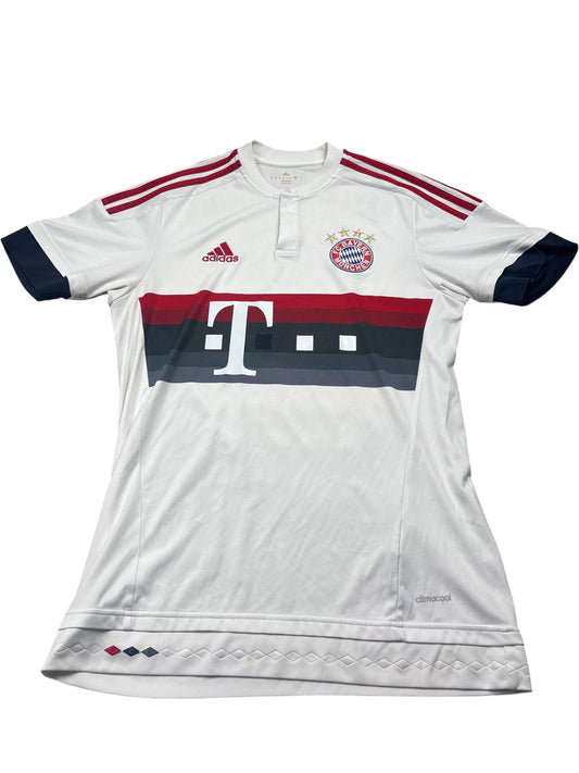 Vintage White Adidas Bayern Munich Football Jersey (M)