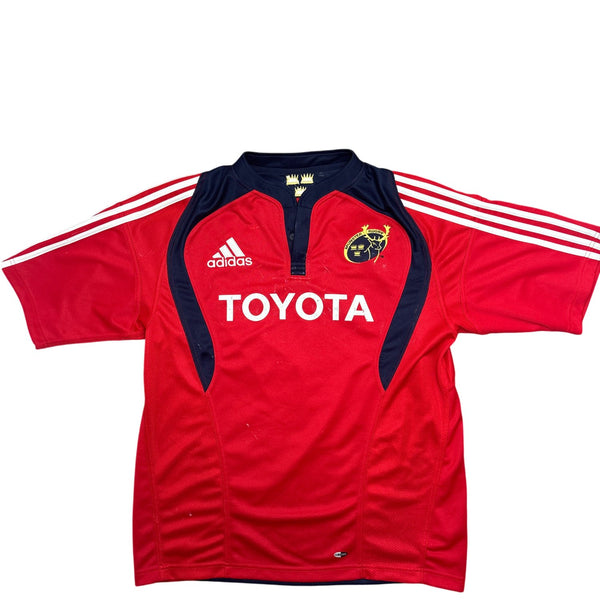 Vintage Red Adidas Rugby Jersey Munster Team Shirt (M)