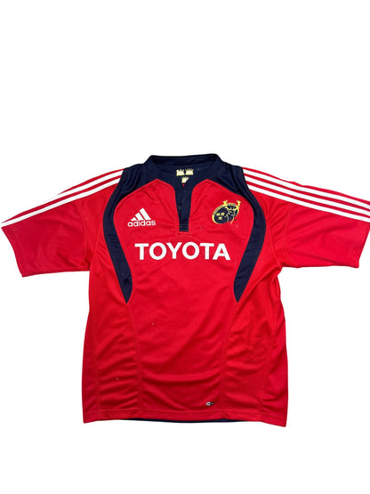 Vintage Red Adidas Rugby Jersey Munster Team Shirt (M)
