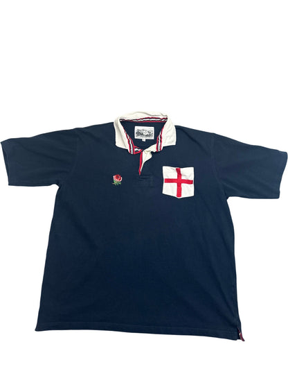 Vintage Navy England Rugby Shirt (XXL)