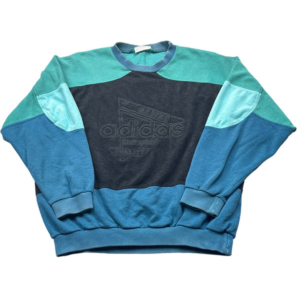 Vintage Teal Adidas Sweatshirt Games (L)