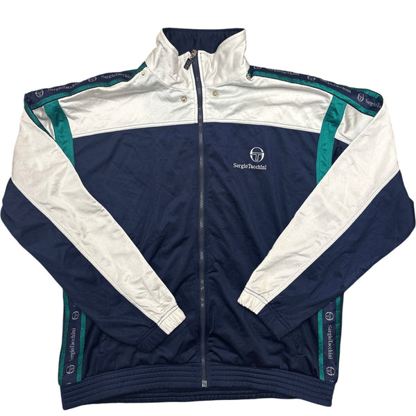 Vintage Navy Sergio Tacchini Track Jacket 90s (L)