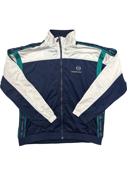 Vintage Navy Sergio Tacchini Track Jacket 90s (L)