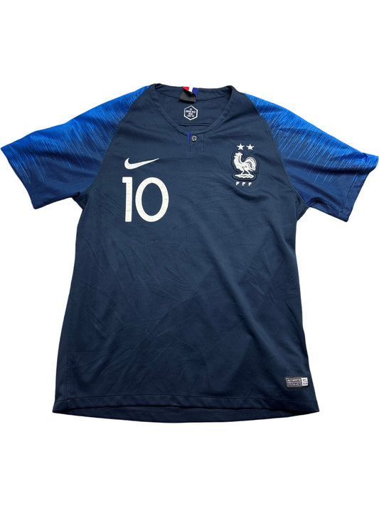 Vintage Navy Nike Football Jersey France National Team Mbappe (XL boys)