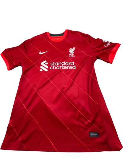 Vintage Red Nike Football Jersey Liverpool FC (XL)