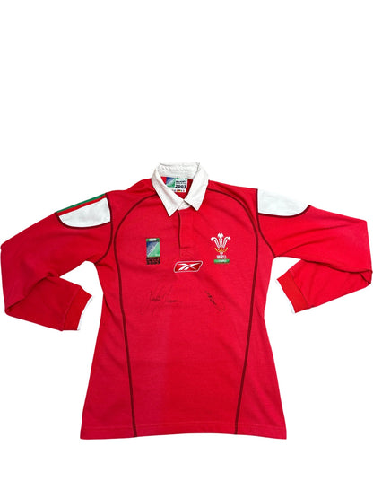 Vintage Red Reebok Rugby Shirt 2003 World Cup Signed (XS)