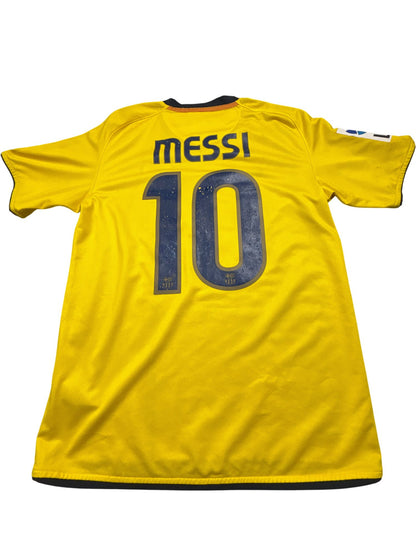 Vintage Yellow Nike Barcelona Jersey Messi 2009 (S)