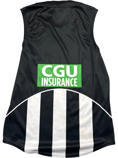 Vintage Black White Collingwood Football Club AFL Guernsey (L)