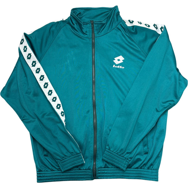 Vintage Green Lotto Track Jacket 80s  (L)