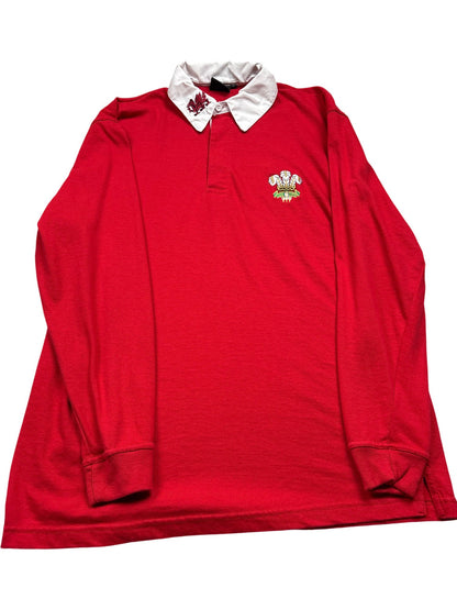 Vintage Red Rugby Shirt Wales 90s (L)