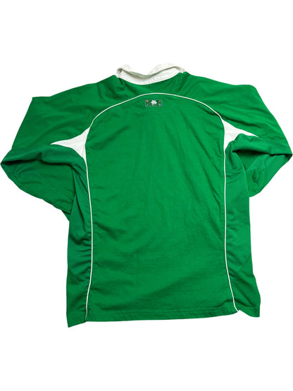 Vintage Green Cotton Traders Ireland Rugby Shirt (M)