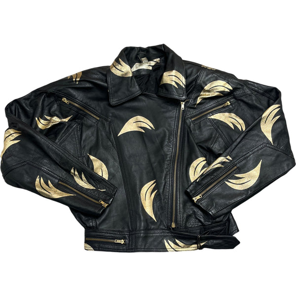 Vintage Black Whack Vintage Bomber Jacket 90s (M)
