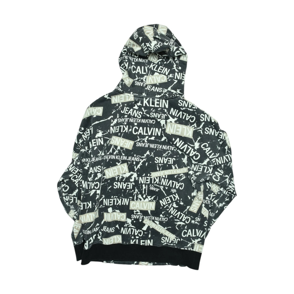 Vintage Black Calvin Klein Hooded Sweatshirt (S)