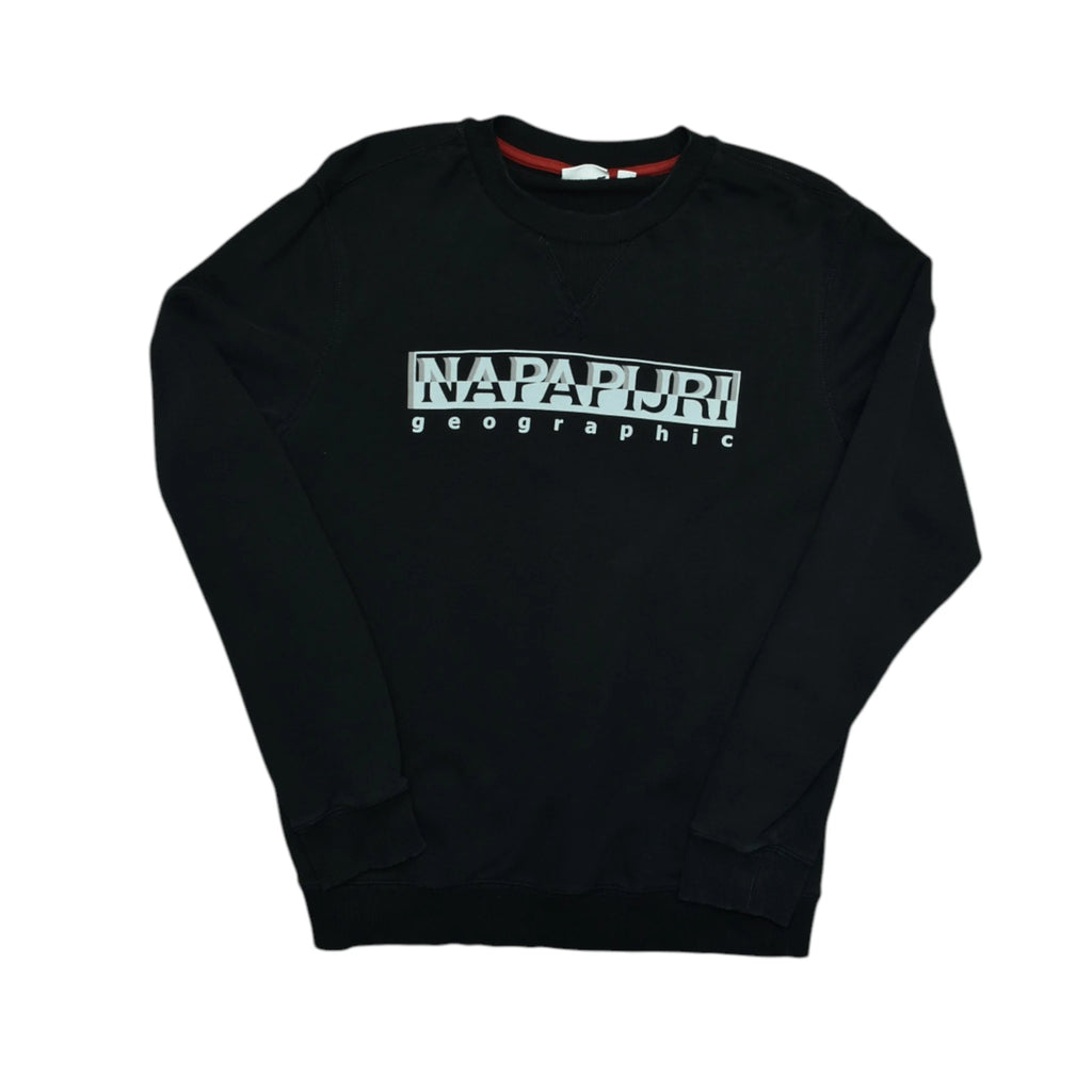 Vintage Black Napapijri Crewneck Sweatshirt (S)