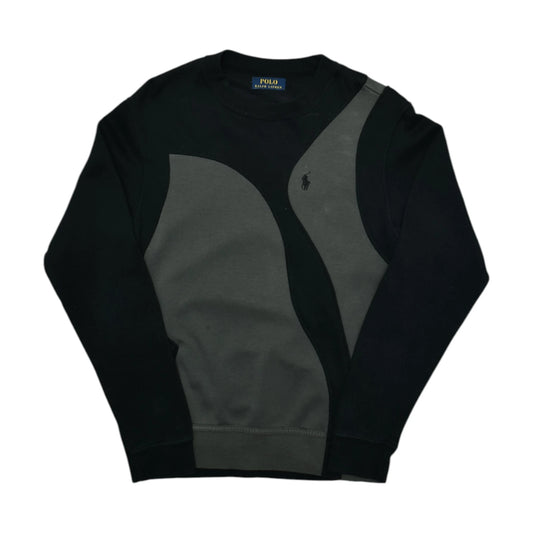 Vintage Black Polo Ralph Lauren Rework Sweatshirt (3XS)