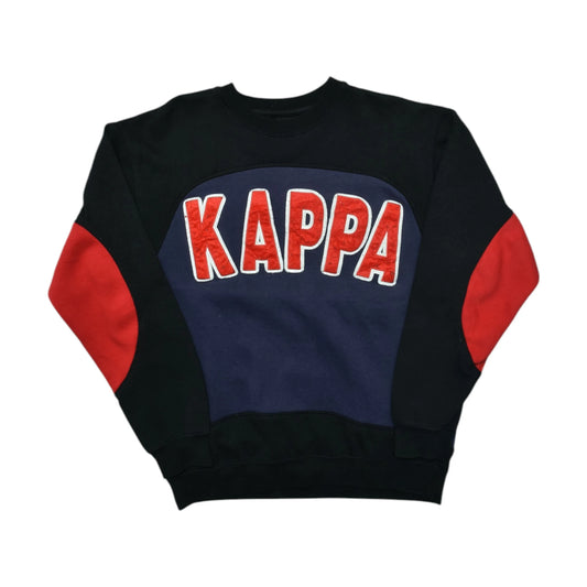 Vintage Black Kappa Rework Sweatshirt (S)