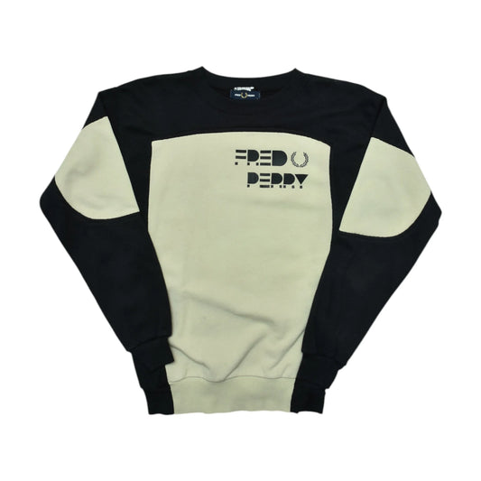 Vintage Black Fred Perry Rework Sweatshirt (3XS)