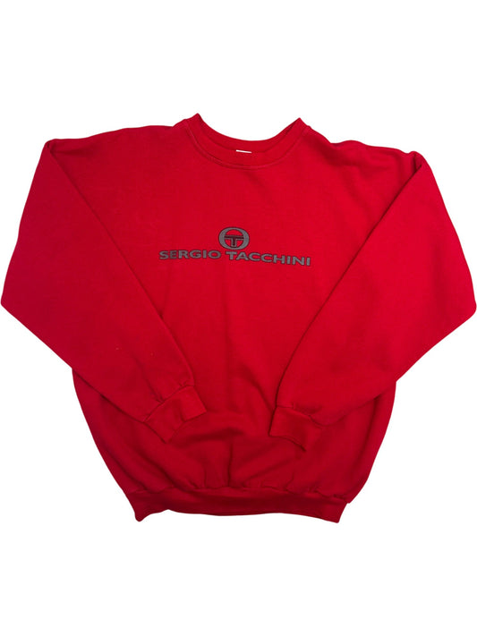 Vintage Red Sergio Tacchini Sweatshirt (L)