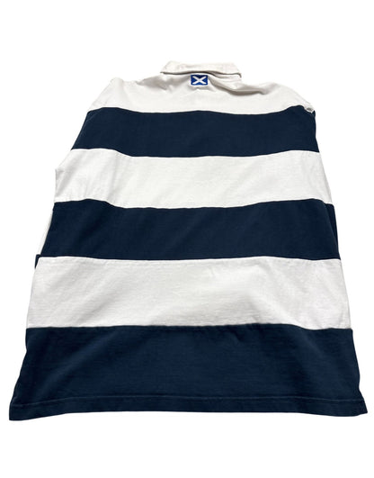Vintage Navy Rugby Nations Rugby Shirt Scotland (XL)