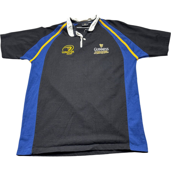Vintage Black Guinness Signed Leinster Rugby Shirt (L)