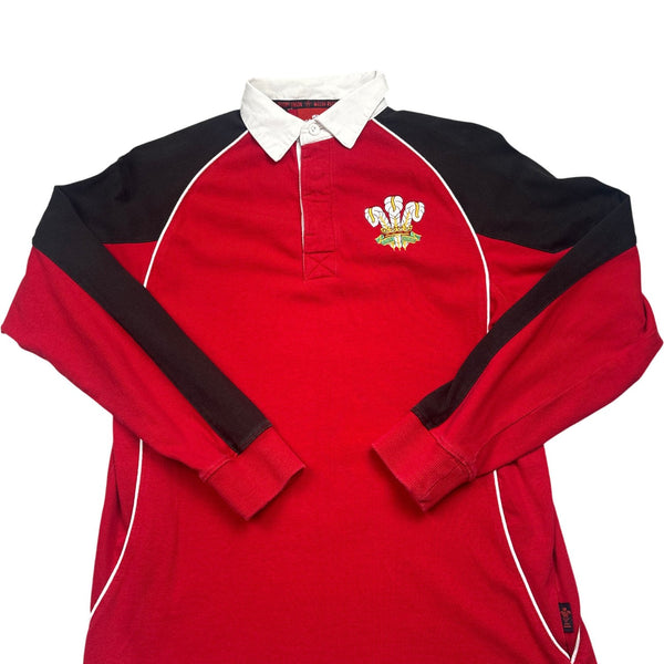 Vintage Red WRU Rugby Shirt (XS)