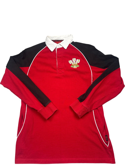 Vintage Red WRU Rugby Shirt (XS)