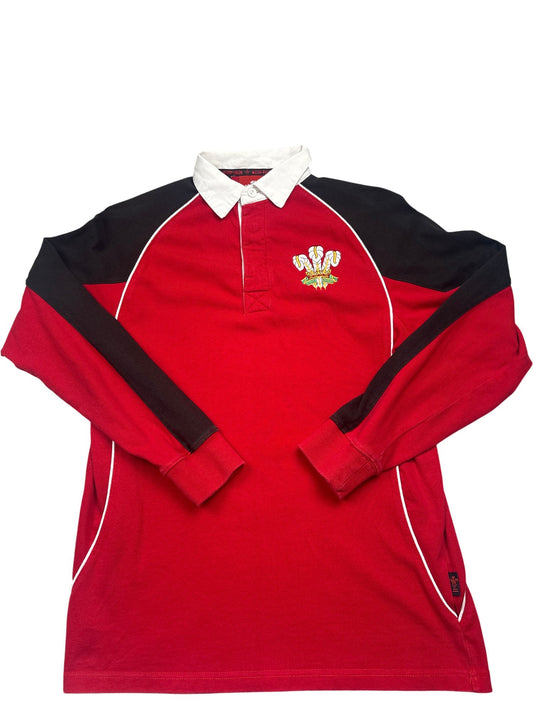 Vintage Red WRU Rugby Shirt (XS)