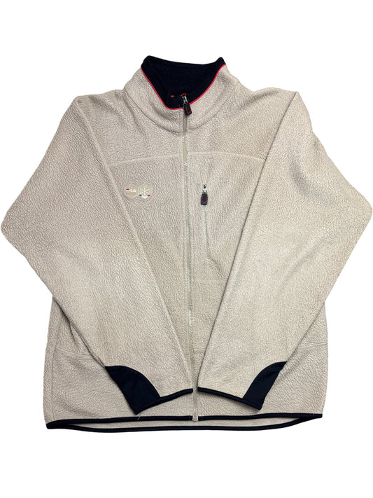 Vintage Beige Fila Fleece Jacket (XL)