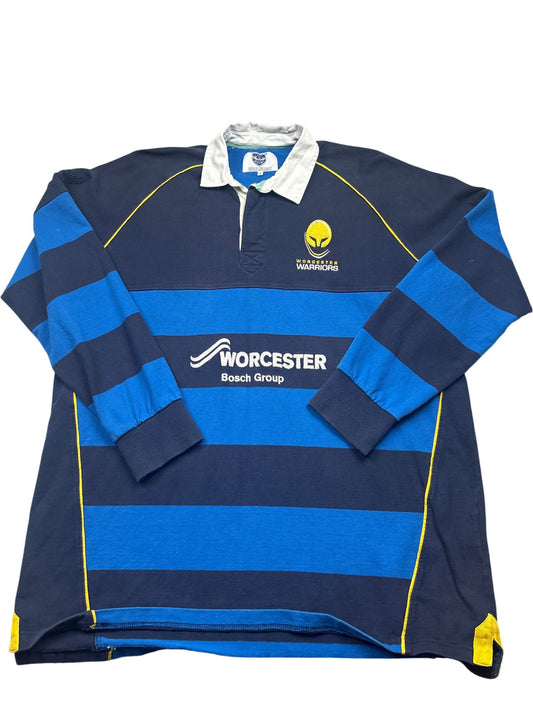 Vintage Blue Worcester Warriors Rugby T-Shirt (XXL)