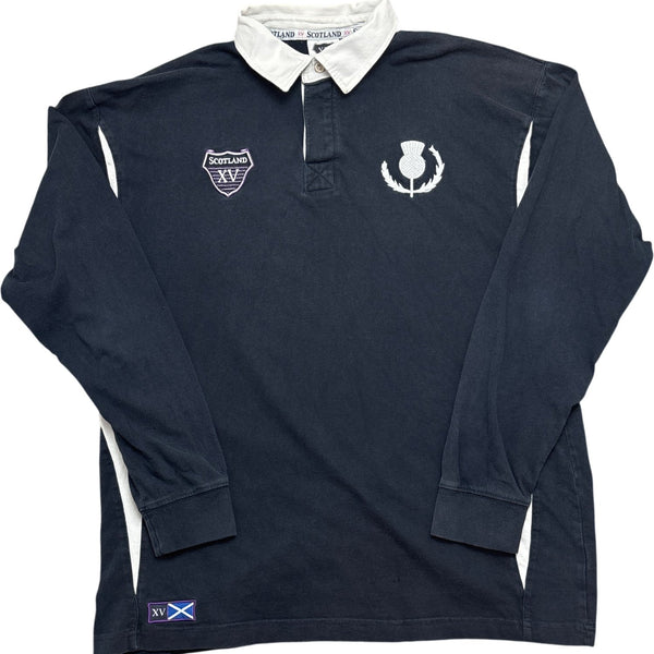 Vintage Black Scotland Rugby Shirt XV  (XL)