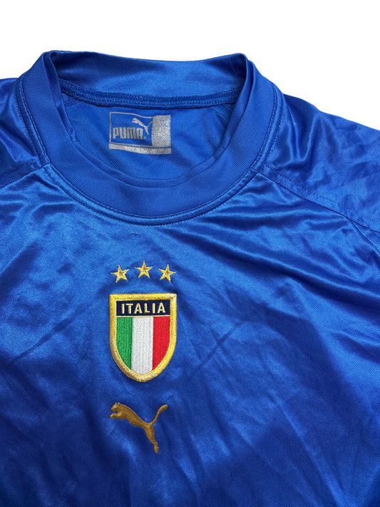 Vintage Blue Puma Italy Soccer Jersey 2005/2006 (L)