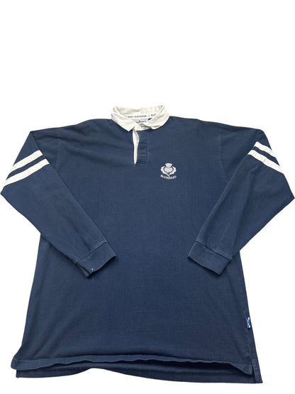 Vintage Navy Rugby Nations Long Sleeve Top 90s (XXL)