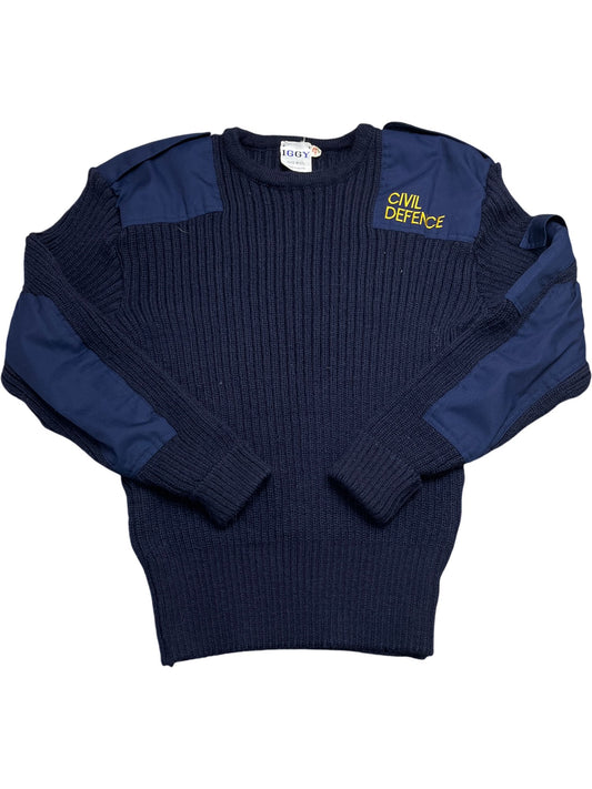 Vintage Navy IGGY Military Jumper Civil Defence (M)