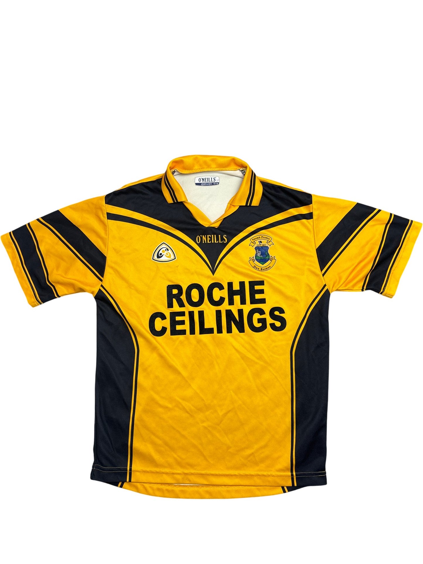 Vintage Yellow O'Neills Jersey Roche Ceilings Kids 13-14 (XXS)