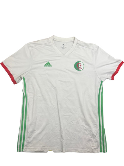 Vintage White Adidas Soccer Jersey Algeria (XL)