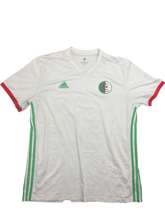 Vintage White Adidas Soccer Jersey Algeria (XL)